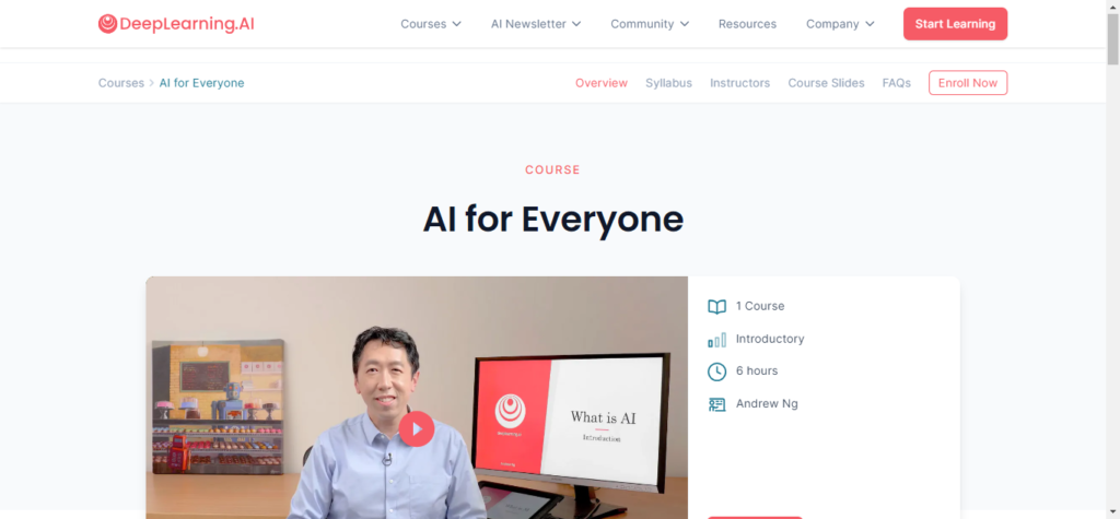 AI for Everyone -  DeepLearning.ai